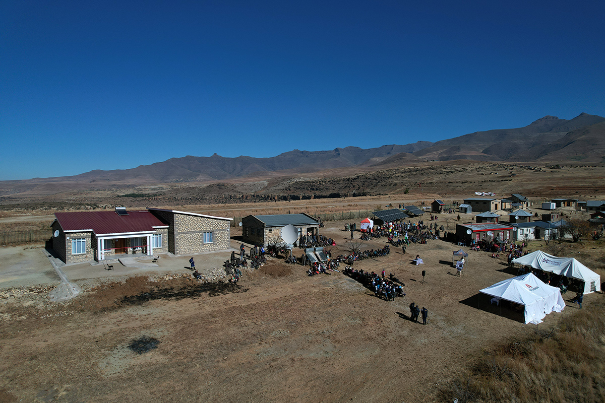 aerial photo of Lebakeng Health Center