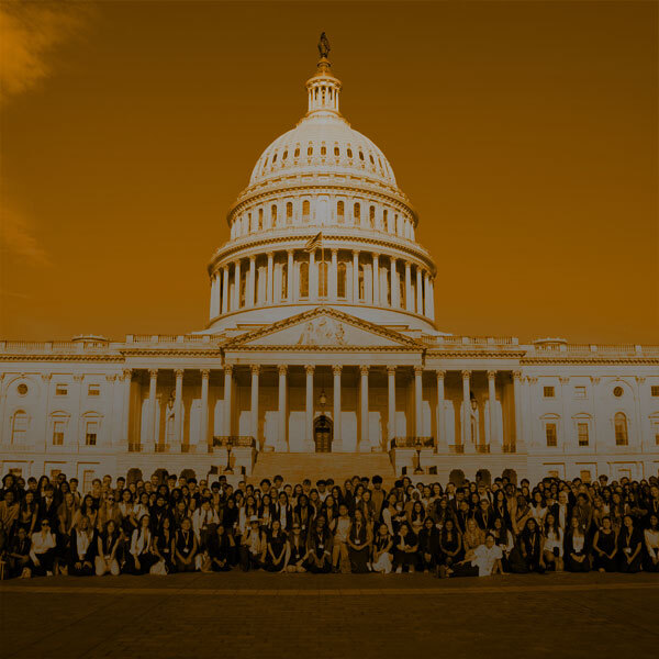 Tinted image of the US Capitol Building