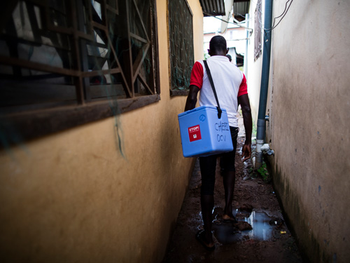 Medical supplies being delivered