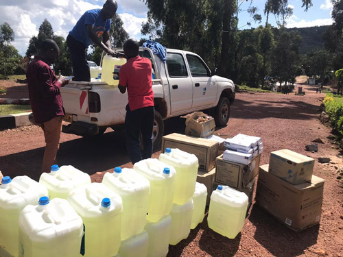 Medical Supplies being delivered in Rawanda