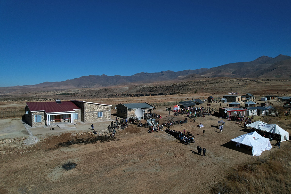 aerial photo of Lebakeng Health Center