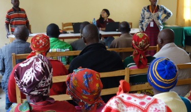 Sifa Dorcas leads a self-help group at Kivuye Health Center in Rwanda