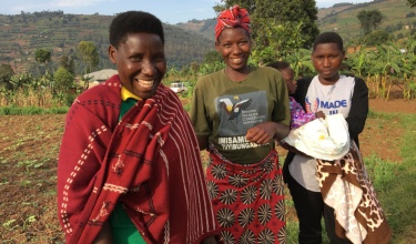 Francoise Umutesi and family in Butaro, Rwanda