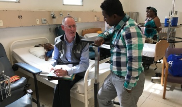 Dr. Paul Farmer at University Hospital in Mirebalais, Haiti