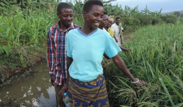 Cristine Mukabarisa in Rwinkwavu, Rwanda