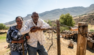 Tseleng Matsuma and her father, Moholi Moleko, are both TB survivors 
