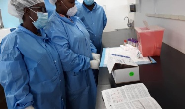Staff in Haiti train on proper use of COVID-19 rapid diagnostic tests 