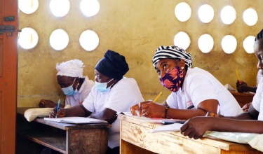 Students in PIH Sierra Leone's adult education program