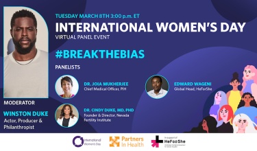 panelists from international women's day virtual panel event